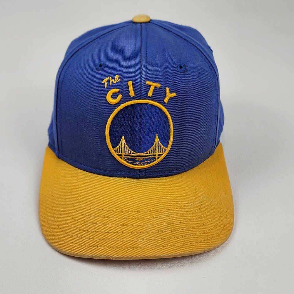 Adidas Golden State Warriors The City Youth Snapback Hat Blue Yellow NBA Cap